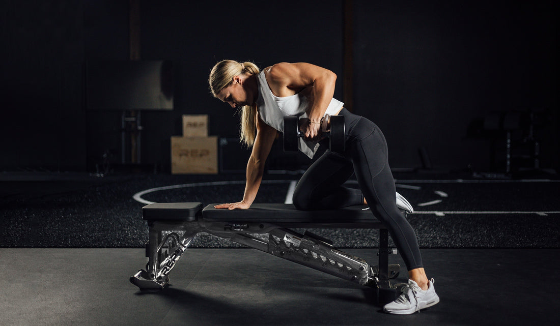 Claire Thomas working out
