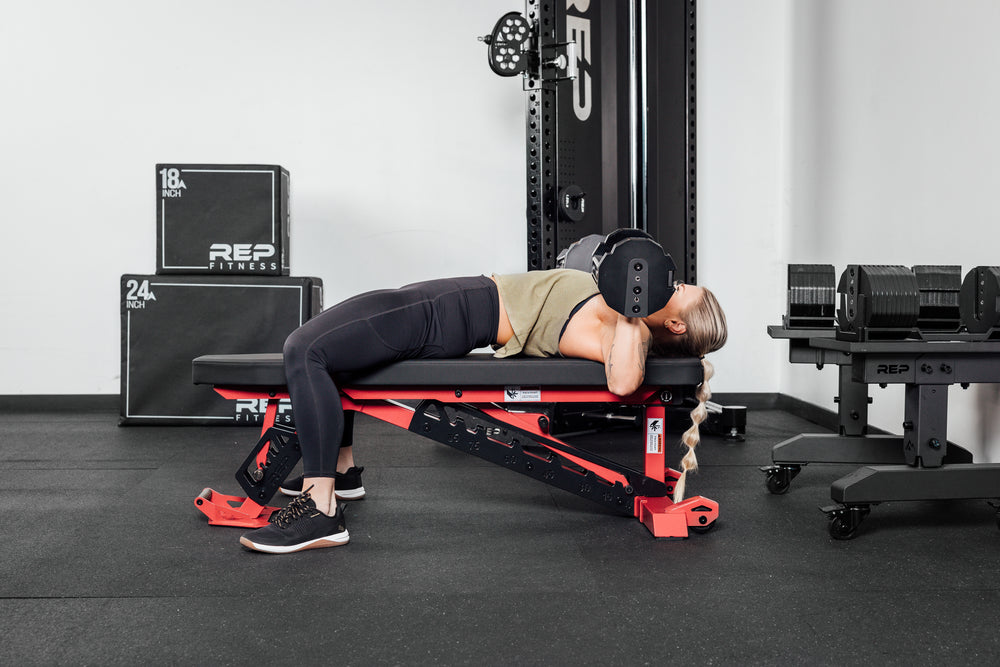 Dumbbell bench press on Nighthawk Bench