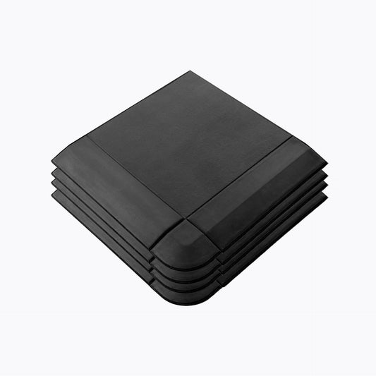 A set of REP Fitness Interlocking Floor Tiles with the Slopes, Corners, and Buckles