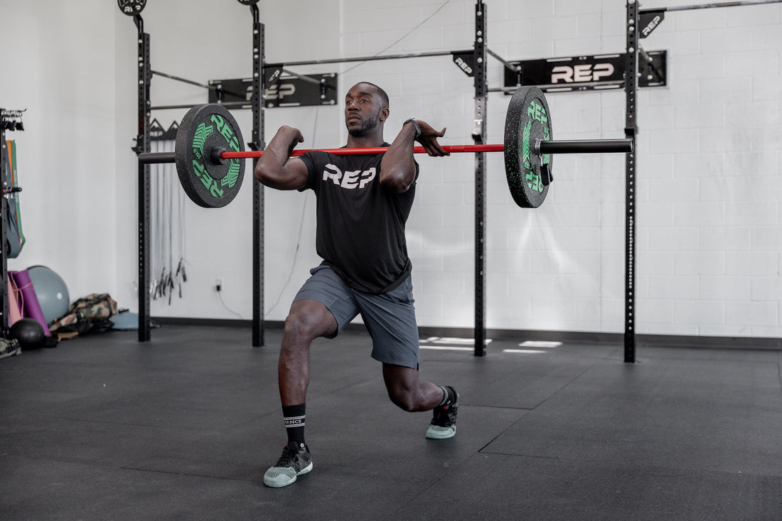 Man lifting weights with a barbell