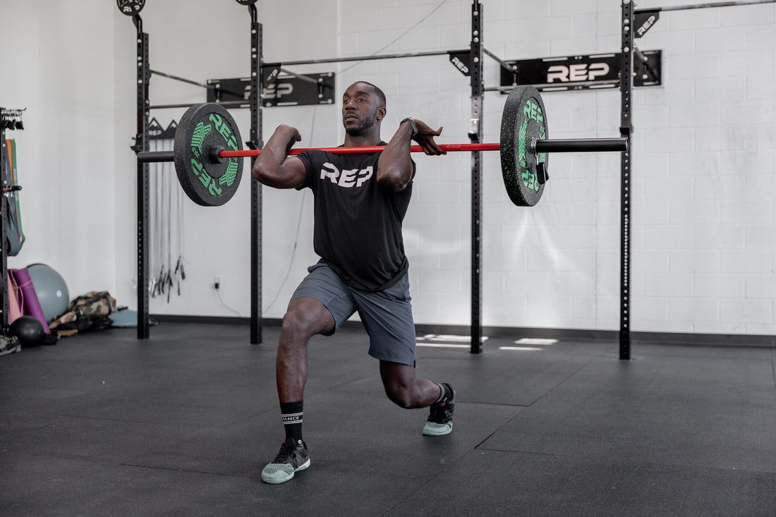 Man lifting weights with a barbell