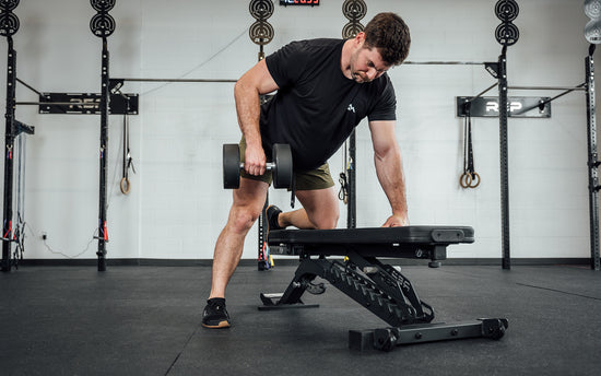 Man doing dumbbell rows