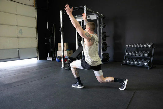 Athlete does a low impact workout.