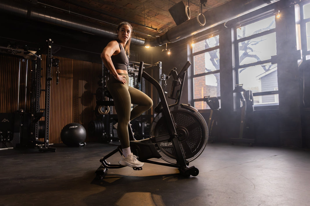 Athlete recovers on the Strive™ Air Bike.