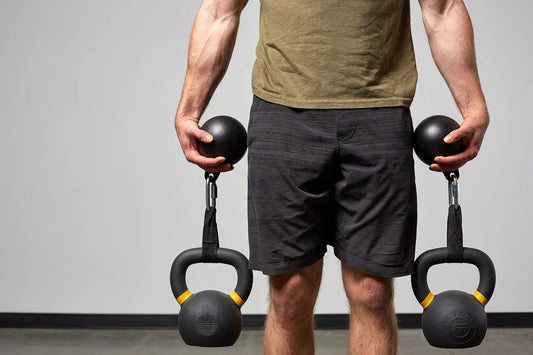 Man working out his grip strength