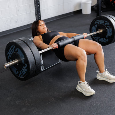 Athlete using the REP Fitness Hip Thrust pad