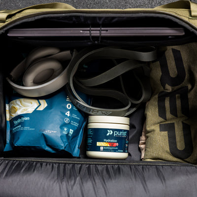 The REP Fitness Slate Duffel Bag interior space
