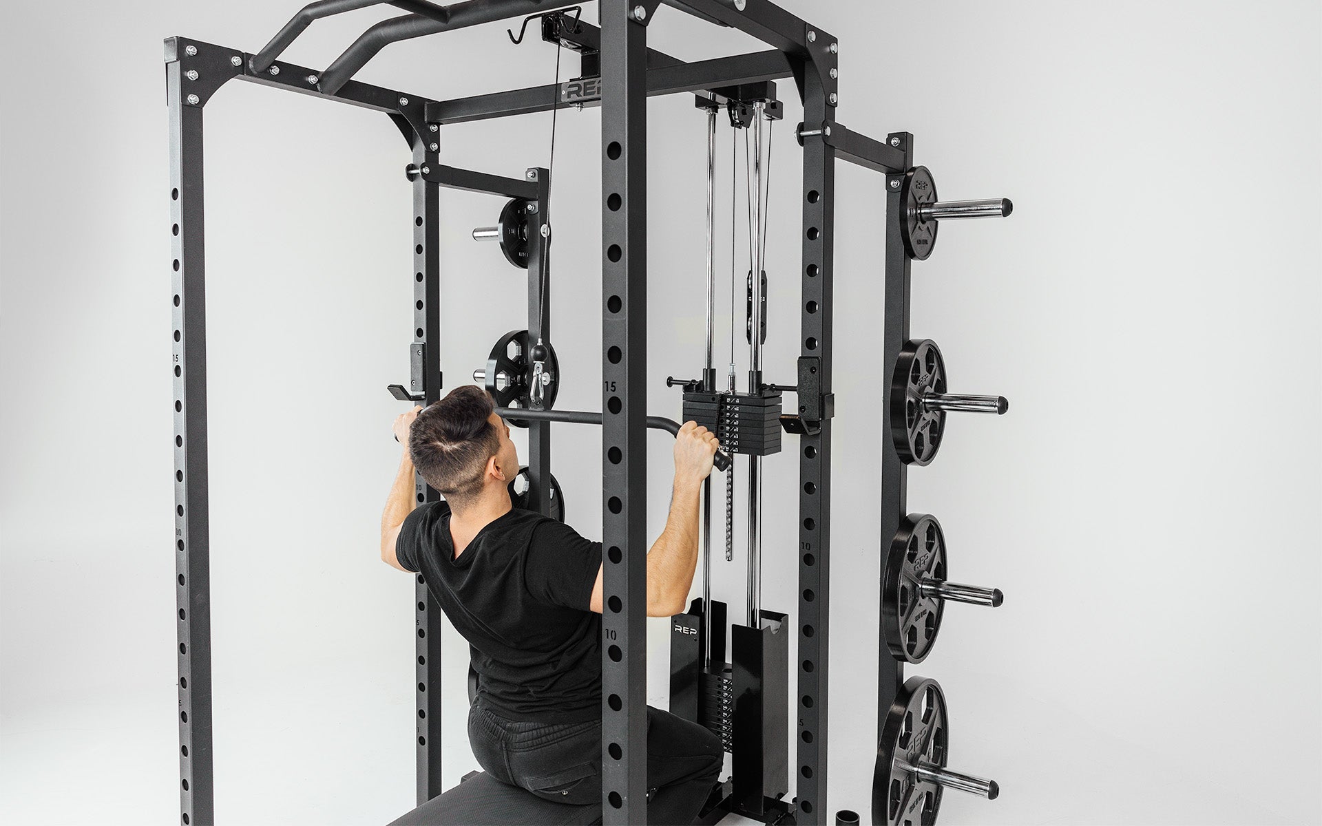 Selectorized Lat Pulldown and Low Row (1000 Series) Being Used For Lat Pulldowns