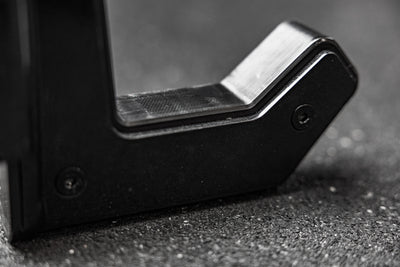 Close-up shot of the hardware on the REP Fitness Altitude™ J-Cups