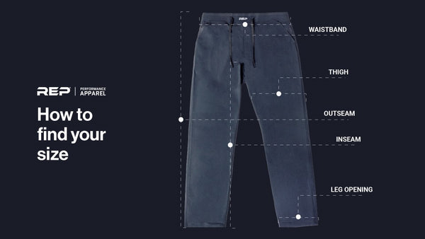 How to find your size REP men's pants