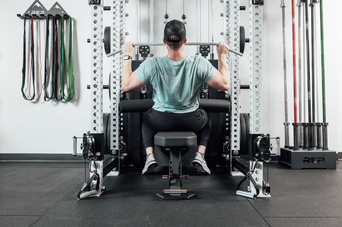 lat pull down on bench