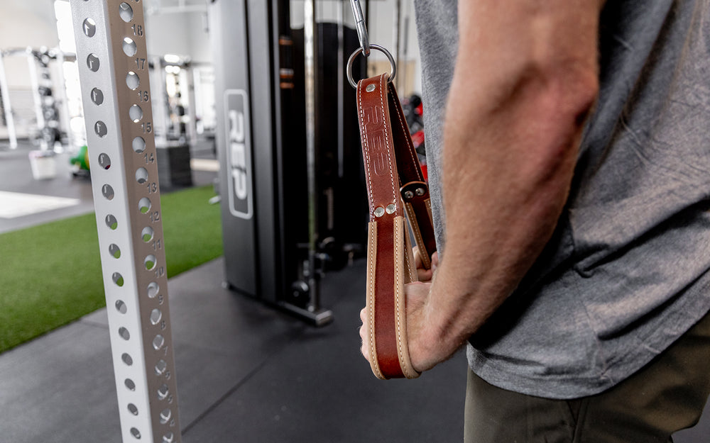 Brown Leather REP Accessory Strap in use