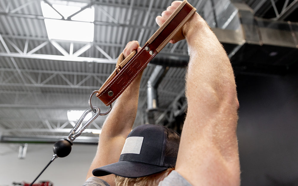 Brown Leather REP Accessory Strap in use