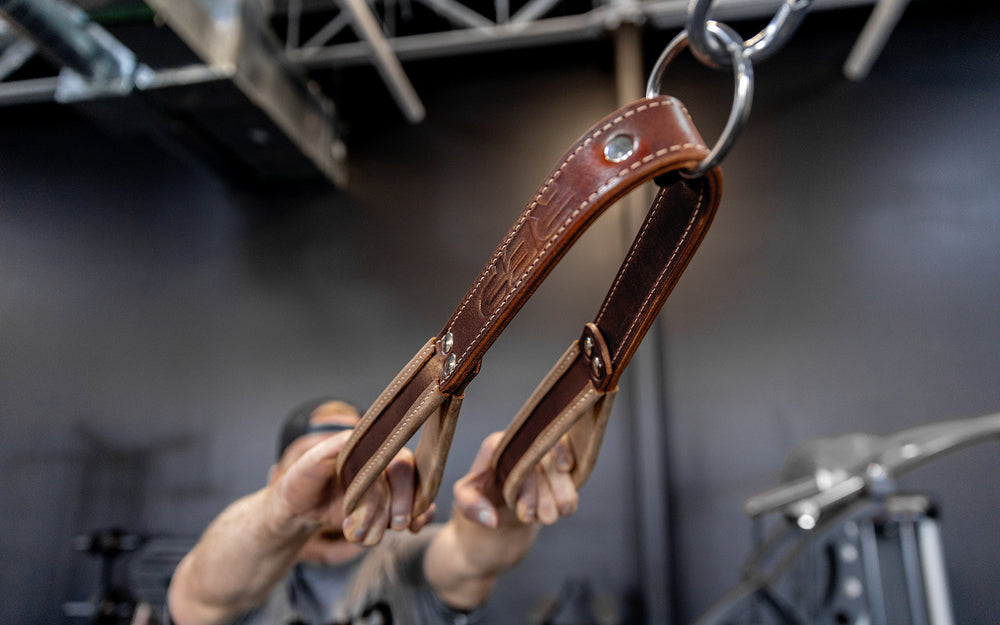 Brown Leather REP Accessory Strap in use