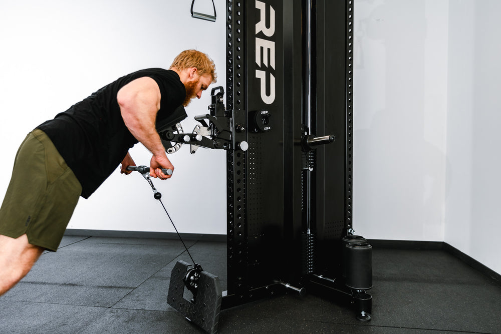 Adonis™ Cable Tower with Pegasus™ Attachment being used for chest supported rows