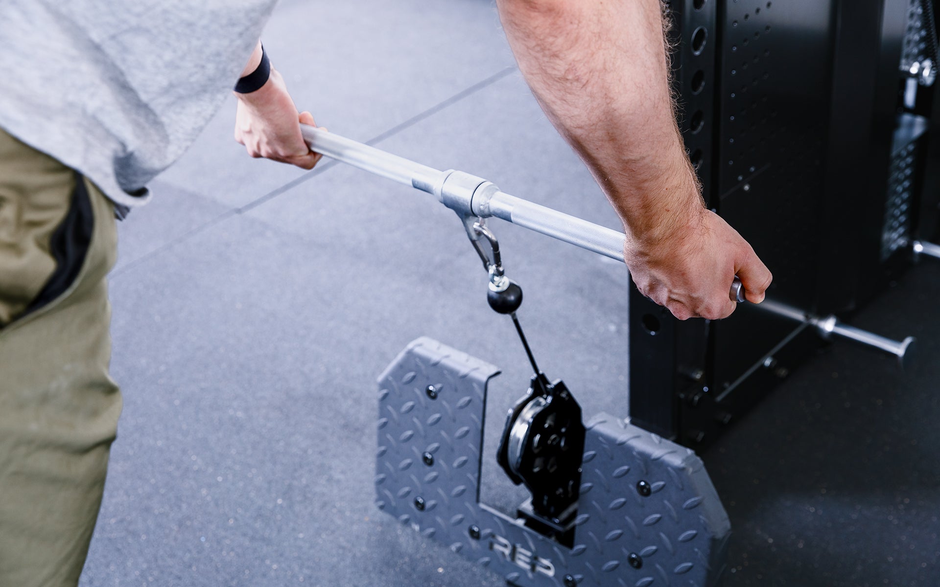 REP Fitness Straight Bar Cable Attachment - Thumbnail 3