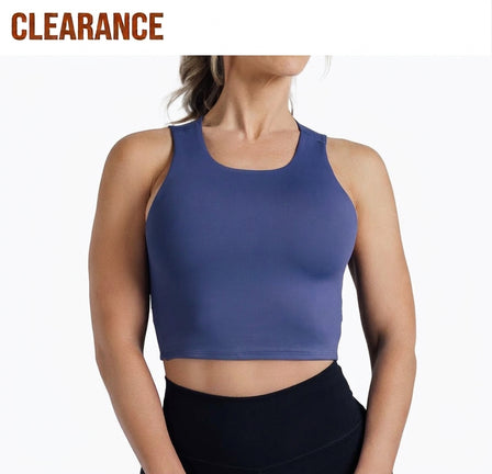 The REP Fitness Women's Rhea Cropped Tank Top in Dusk in Clearance