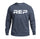 heather navy/white