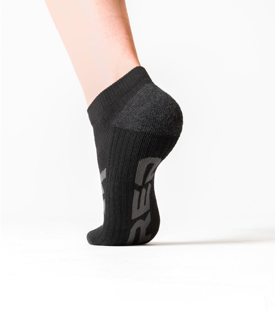 The REP Fitness REP® Midweight Low Cut Sock in Heather Black/Heather Cool Gray back