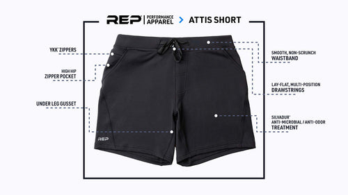 Attis Shorts features graphic.