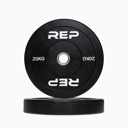 Pair of REP 5kg Black Bumper Plates