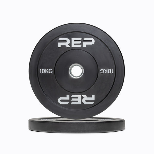 REP Fitness ブラックバンパープレート 10kgペア Black Bumper Plates (KG) | REP Fitness