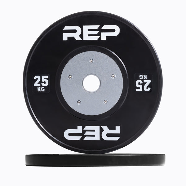 (1/2個)REP FITNESS 25KG コンペティションプレート Black Competition Bumper Plates (KG) | REP Fitness