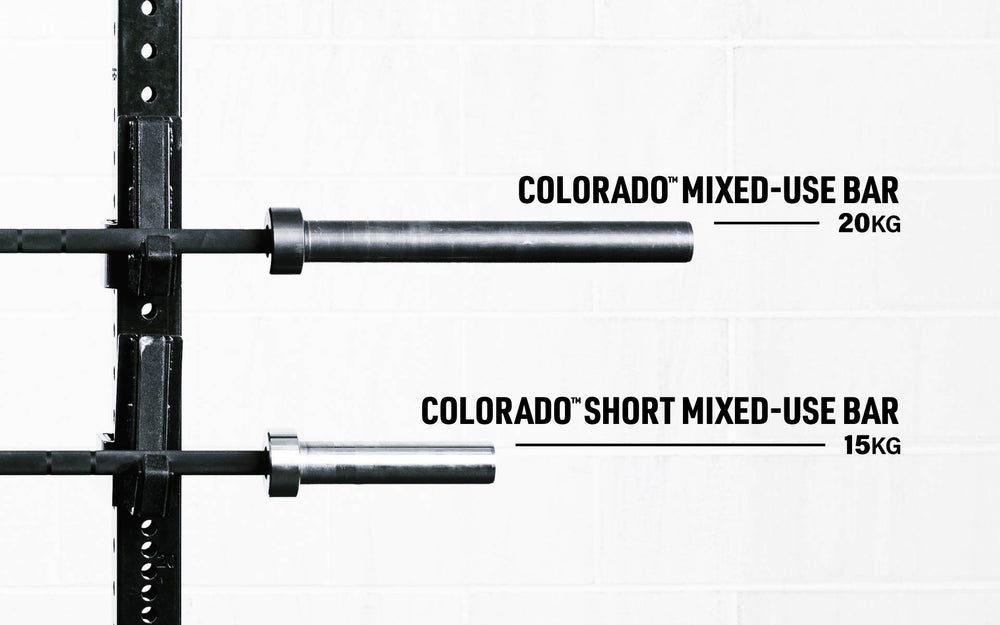 Comparison photo showing the difference in length of the sleeves of the Colorado Bar vs the Colorado Short Bar