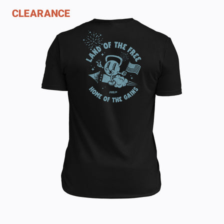 Clearance Men's Liberty Bell Tri-Blend Crew T-Shirt in Black