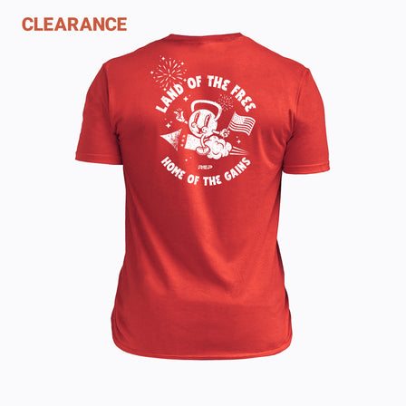 Clearance Men's Liberty Bell Tri-Blend Crew T-Shirt in Red