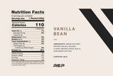 Vanilla Bean Purist Whey Protein Powder Sample Nutrition Label