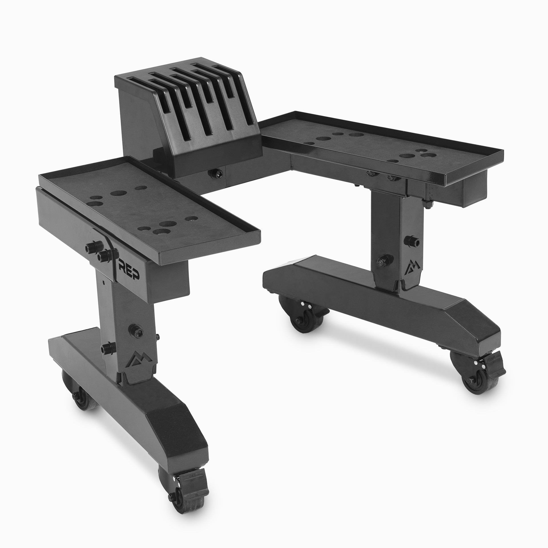 Matte black REP® Adjustable Dumbbell Stand for REP® x PÉPIN™ FAST Series™ adjustable dumbbells