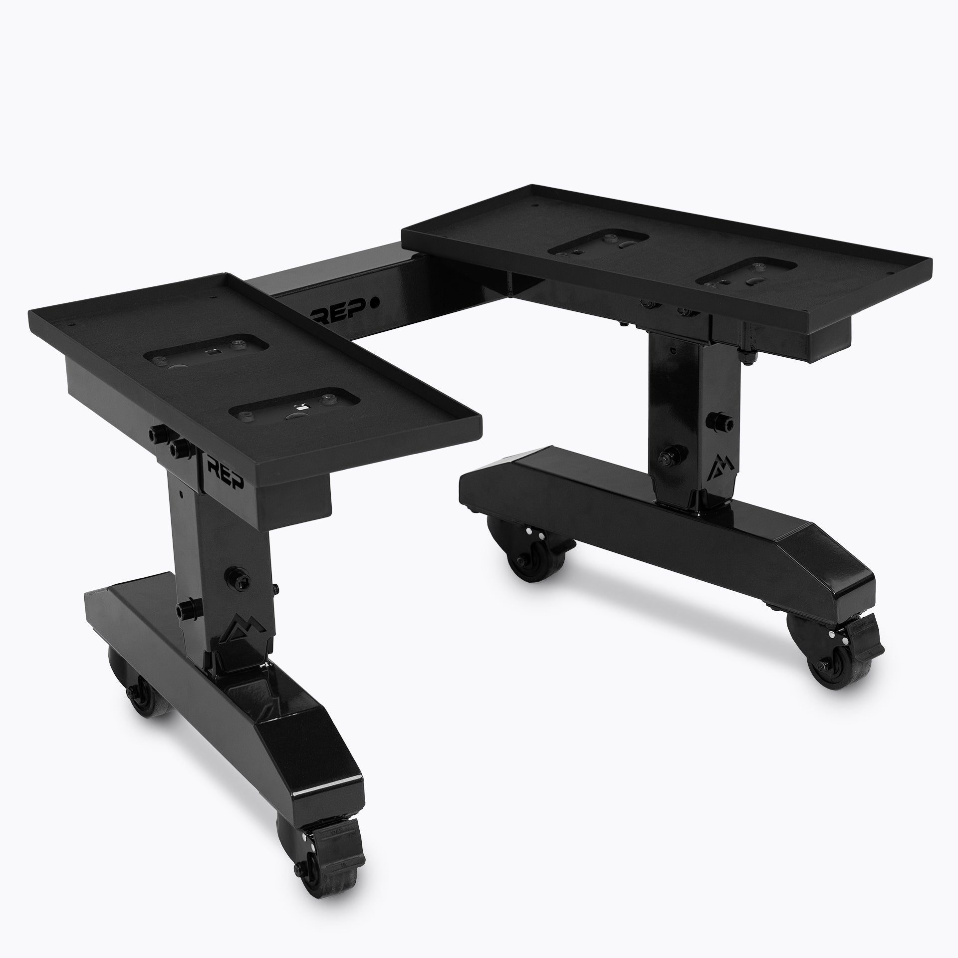 Metallic black REP® Adjustable Dumbbell Stand for QuickDraw™ adjustable dumbbells