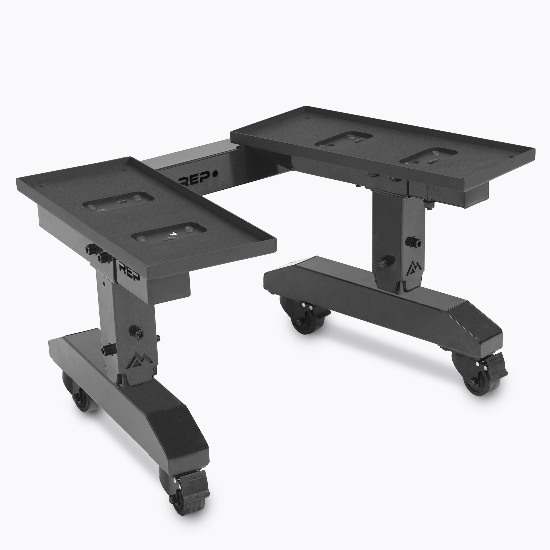 Matte black REP® Adjustable Dumbbell Stand for QuickDraw™ adjustable dumbbells