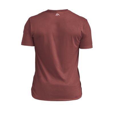 The REP Fitness Men's Daily Driver 2.0 Tri-Blend Crew T-Shirt in Heather Maroon/White back