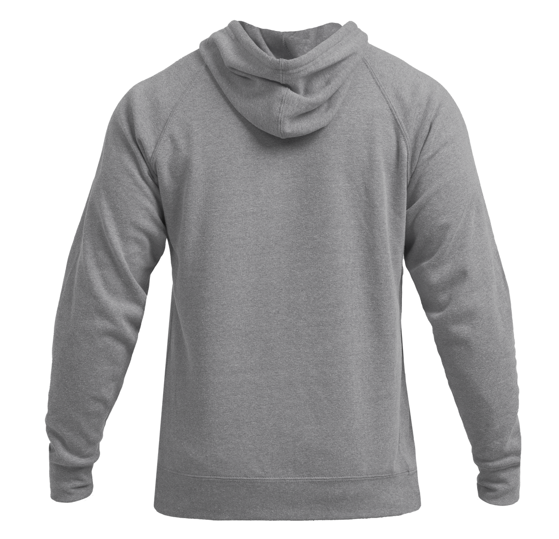The REP Fitness Unisex Daily Driver 2.0 Pull Over Hoodie in Heather Gunmetal/Black back