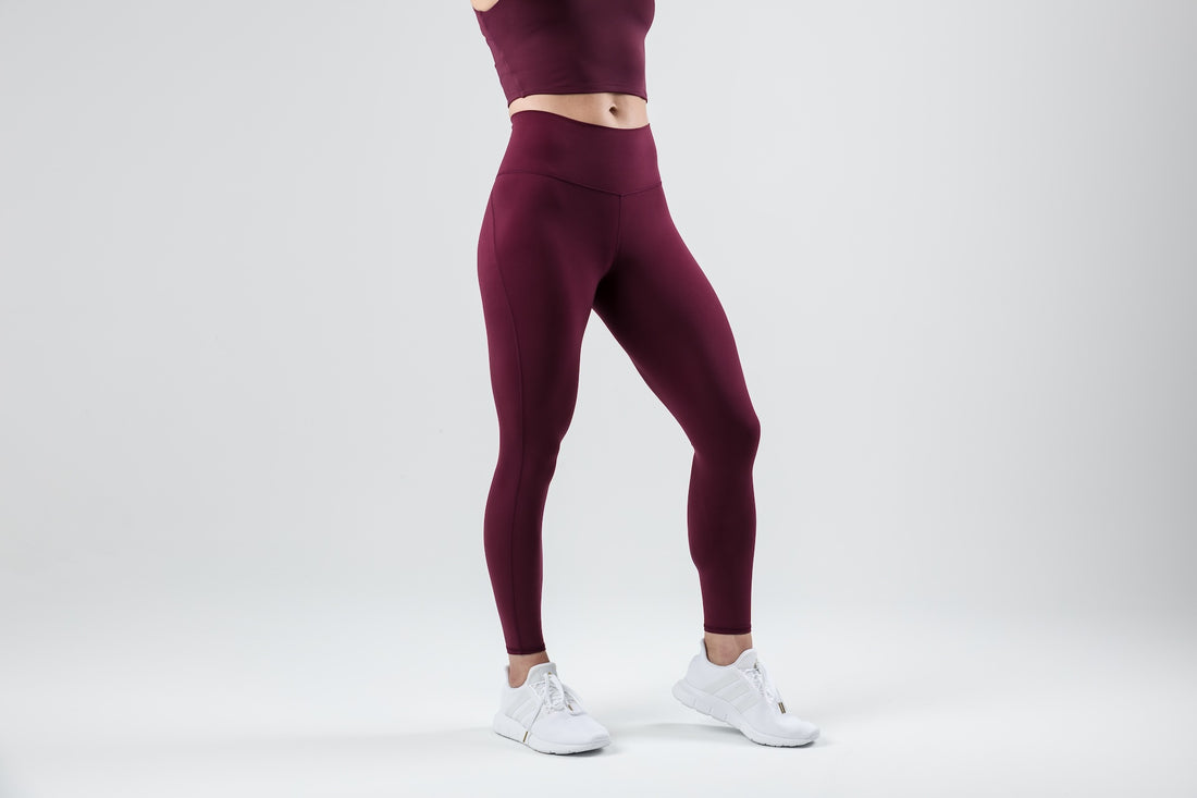 The REP Fitness Women's Eos Legging in Wine front