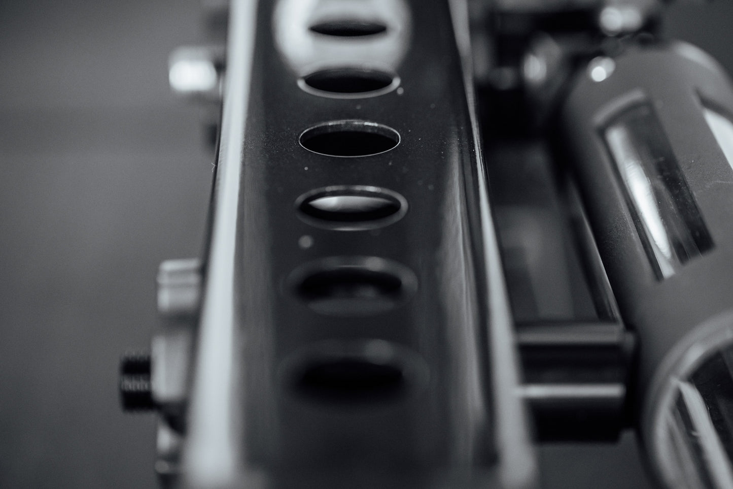 Close-up of Front Foot Extension Pair 2.0 holes on top 