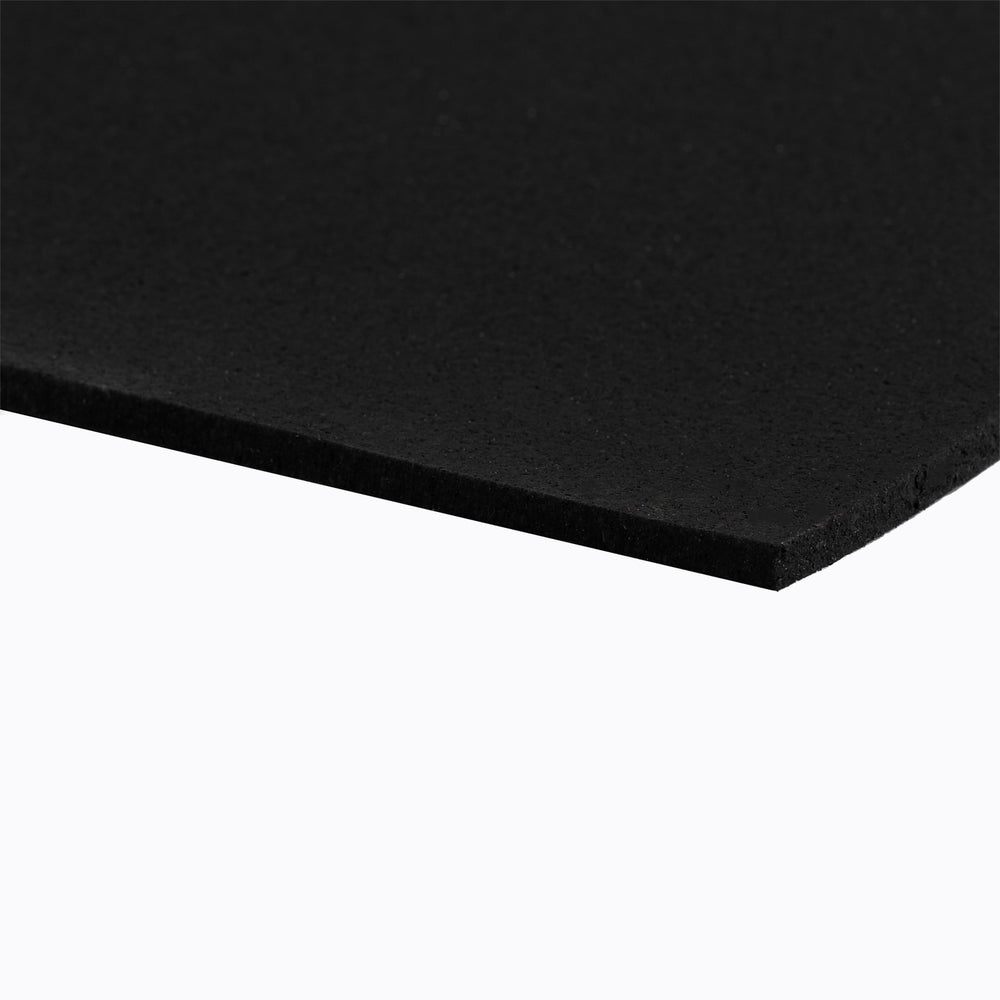 View of the thickness of 3'x4' Black Floor Mat