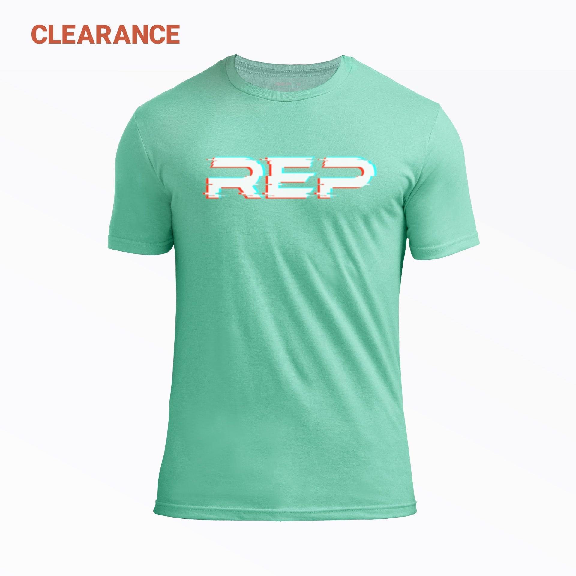 REP's Glitch Tri-Blend Crew T-Shirt in Sage with a White graphic
