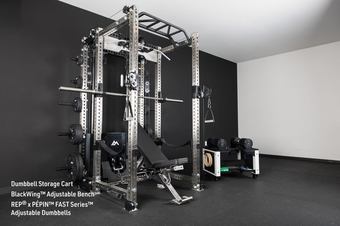 The Ultimate Ares 2.0 Home Gym Package with the BlackWing adjustable bench