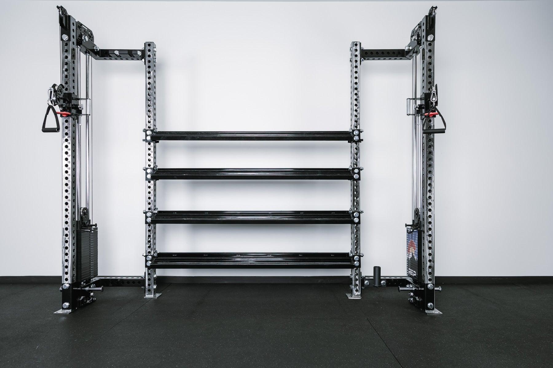 Dumbbell & Kettlebell Shelves  in the Functional Trainer with storage configuration