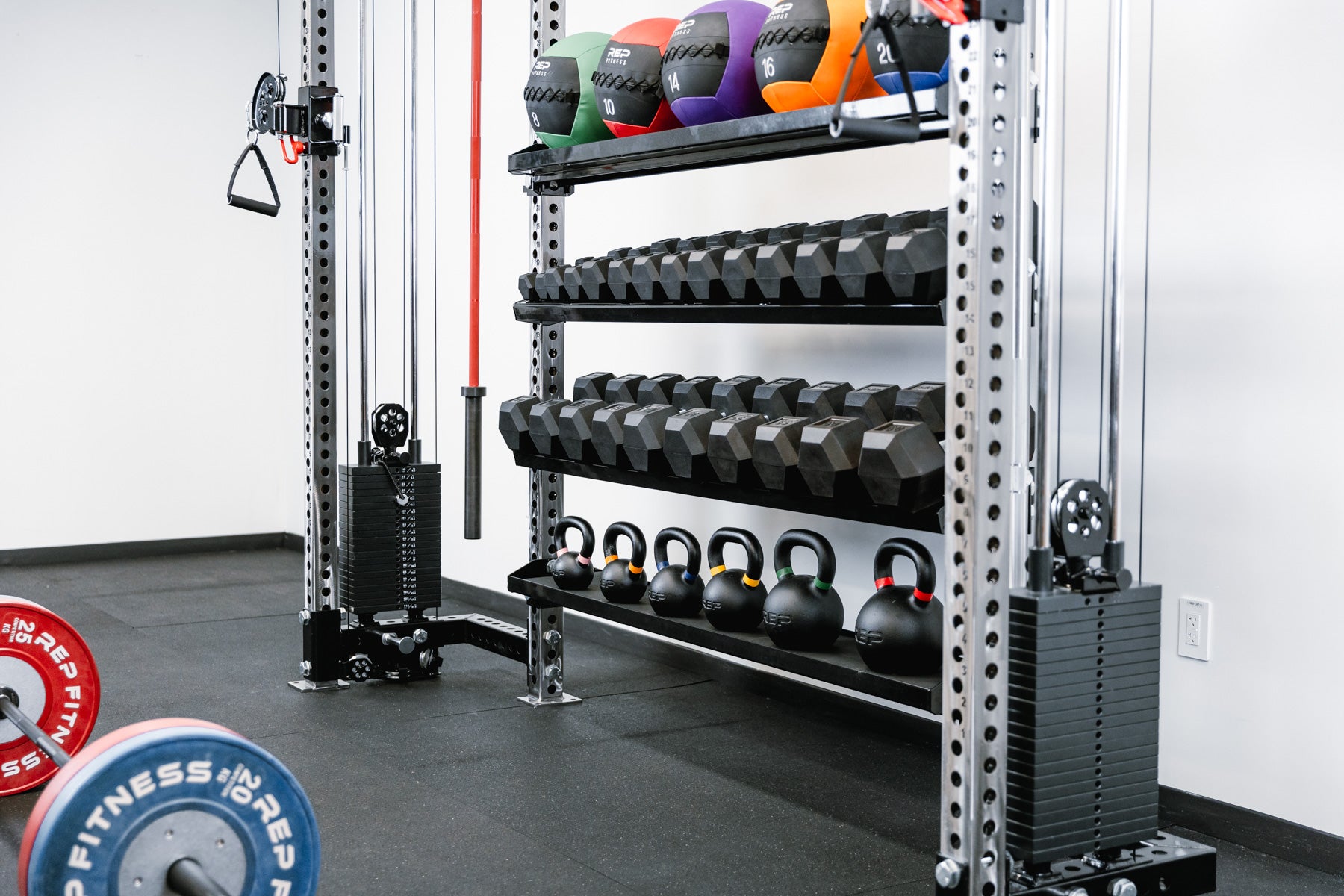 L-Shaped Crossmembers Used to create a functional trainer with storage