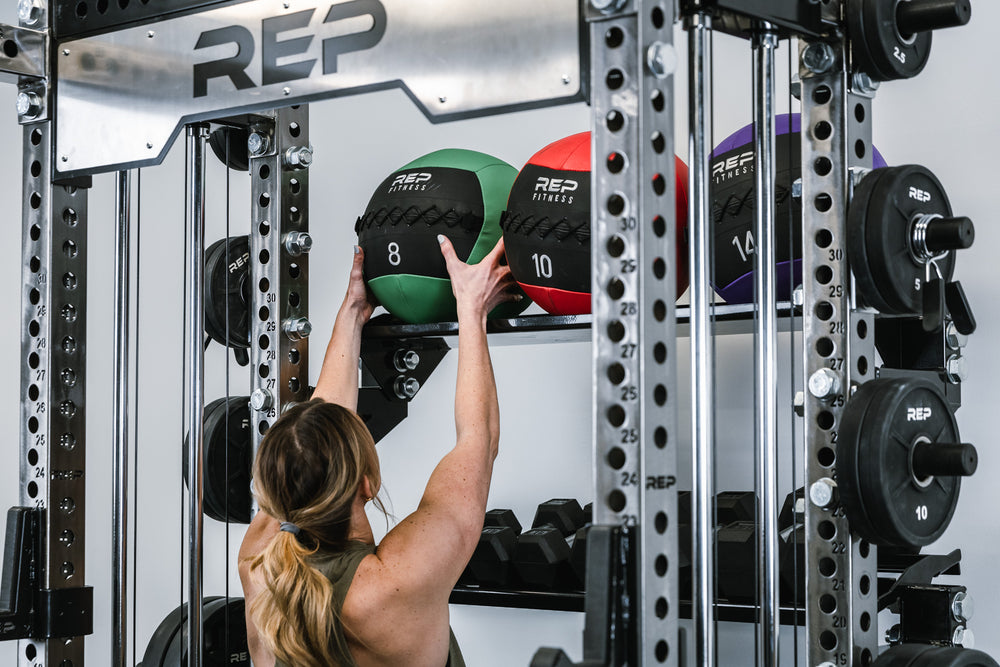 Kettlebell Storage Shelf in In-Rack Storage