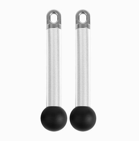 REP® x Kleva Built® ISO Pushdown Grip Cable Attachment with a medium-depth volcano-style knurling