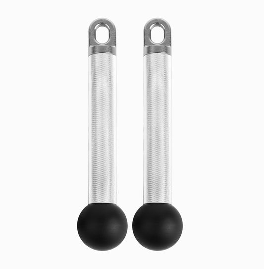 REP® x Kleva Built® ISO Pushdown Grip Cable Attachment with a medium-depth volcano-style knurling