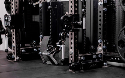 A pair of REP® x Kleva Built® ISO Pushdown Grip Cable Attachments installed on a REP Ares™ 2.0