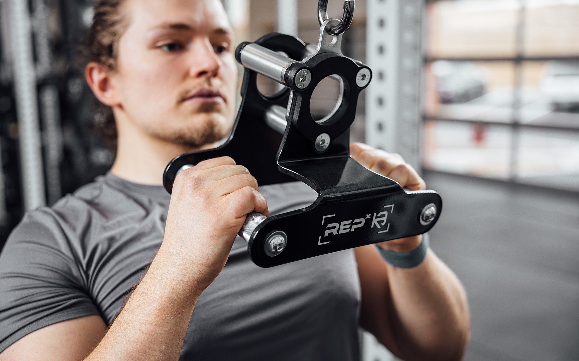 REP® x Kleva Built® Atlas™ Close-Grip Cable and Landmine Attachment