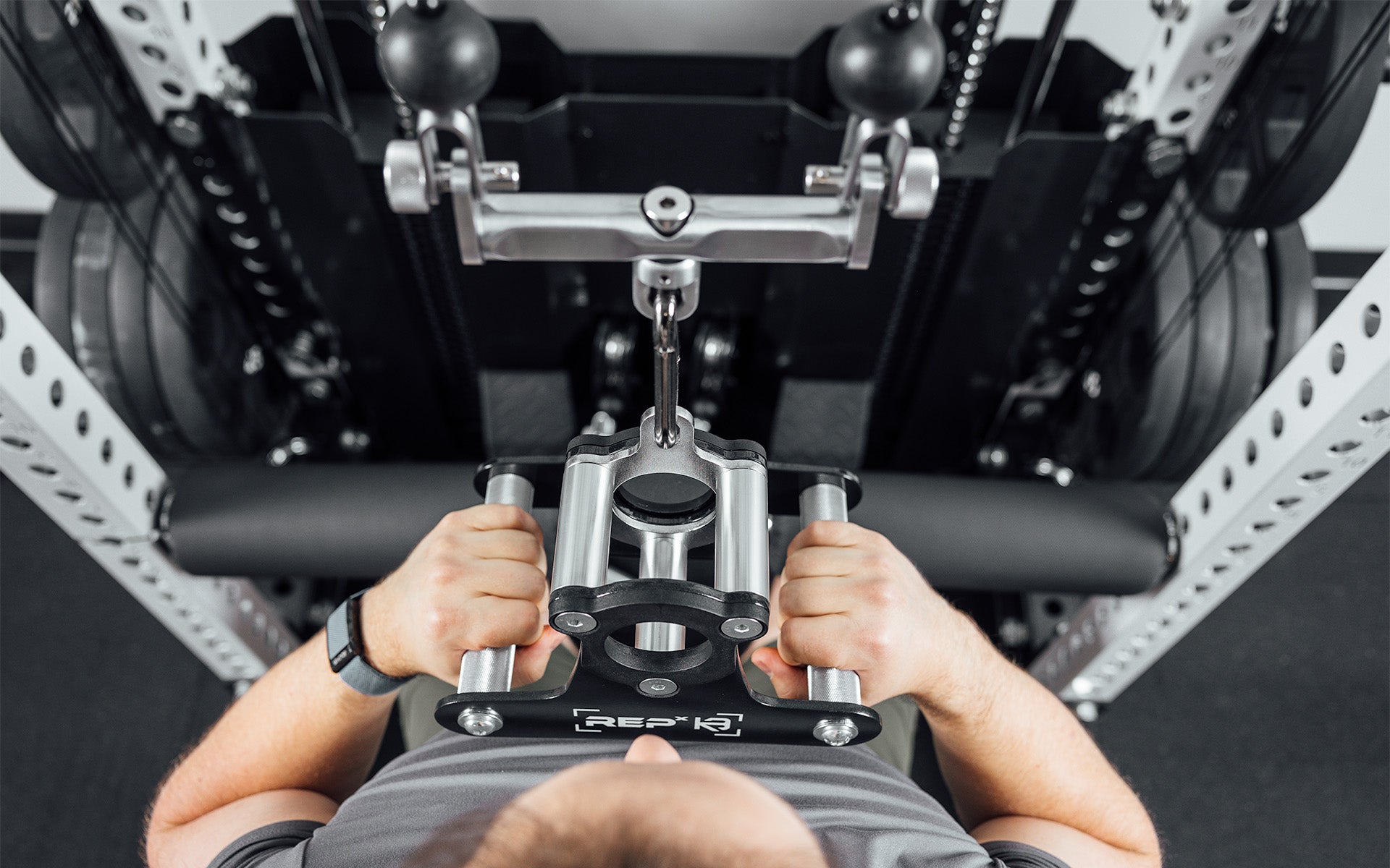 REP® x Kleva Built® Atlas™ Close-Grip Cable and Landmine Attachment