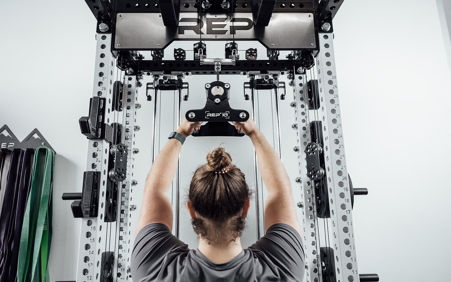 REP® x Kleva Built® Atlas™ Close-Grip Cable and Landmine Attachment